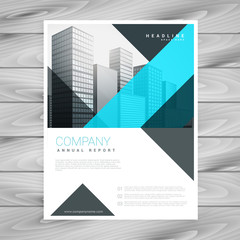 clean blue brochure design template