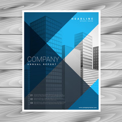 abstract blue company brochure template design