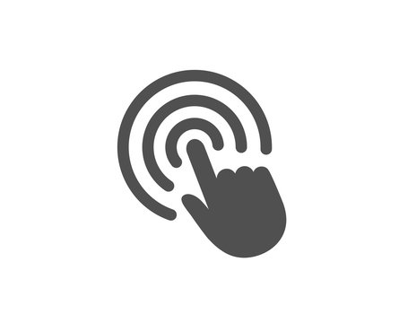 Hand Click simple icon. Finger touch sign. Cursor pointer symbol. Quality design elements. Classic style. Vector