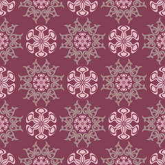 Floral red seamless background