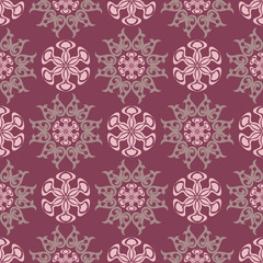 Floral red seamless background