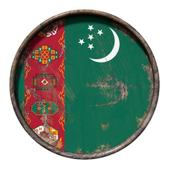 Fototapeta premium Old Turkmenistan flag