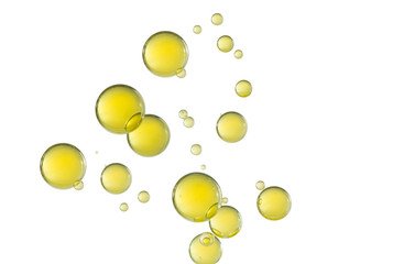 Yellow oil bubbles