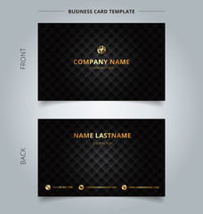 Naklejka premium Creative business card and name card template blue and white with lines horizontal.
