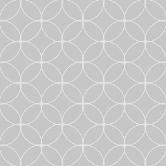 Fototapeta premium Gray and white geometric print. Seamless pattern