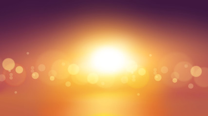 Sky & Sun. Realistic Blur Design. Abstract Shining Background. Vector illustration