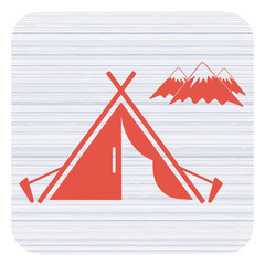 Tourist tent icon