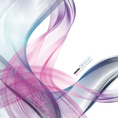 Obraz premium Abstract backgrounds with colorful wavy lines. Elegant wave design. Vector technology.
