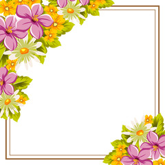 Beautiful frames for your text from the flowers. For design postcards, greeting, invitation birthday, marriage, Valentine's day, party, holiday, celebration.