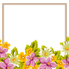 Beautiful frames for your text from the flowers. For design postcards, greeting, invitation birthday, marriage, Valentine's day, party, holiday, celebration.