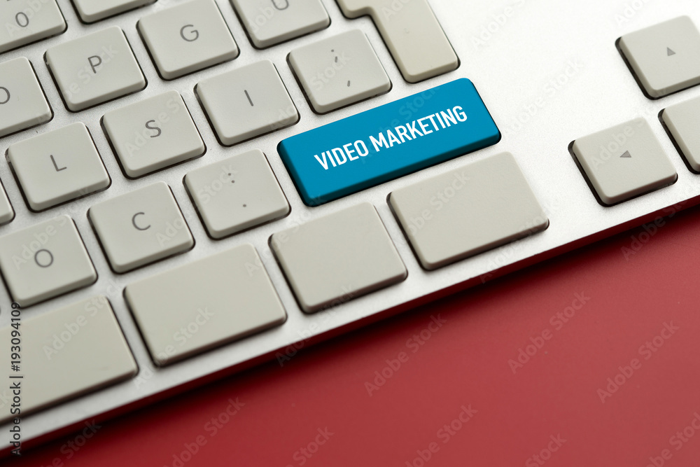 Canvas Prints computer key showing the word video marketing