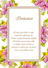 Beautiful frames for your text from the flowers. For design postcards, greeting, invitation birthday, marriage, Valentine's day, party, holiday, celebration.