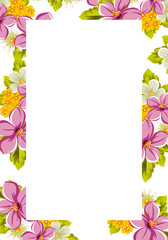 Beautiful frames for your text from the flowers. For design postcards, greeting, invitation birthday, marriage, Valentine's day, party, holiday, celebration.