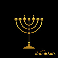 Menorah vector. Hanukkah illustration