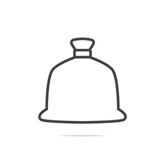 Garbage bag line icon vector