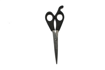 Hair cutting scissors isolated on white background.