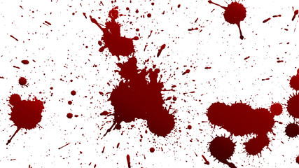 collection various blood or paint splatters,Halloween concept - obrazy, fototapety, plakaty