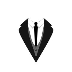Tuxedo VECTOR Icon, Flat Design, Vector Illustration Template, Ceremony Official Dressing, Man Symbol.