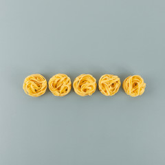 Composition of raw nest pasta