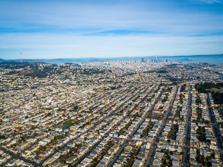 Aerial photo of San Francisco in California