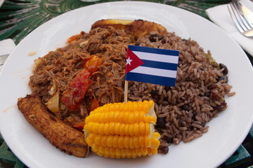Ropa vieja, the traditional cuban meal
