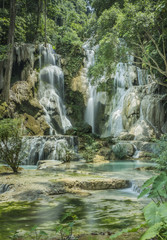Naklejka premium Kuang Si Waterfall near Luang Prabang
