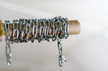 Metal chain in silver color