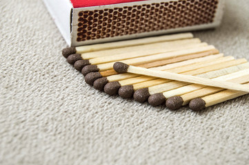 properly arranged matchsticks and matchbox pictures,
