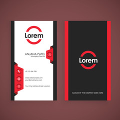 Business card design layout template