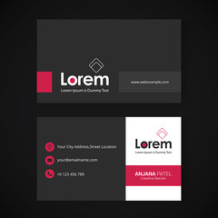 Business card design layout template