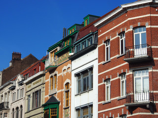 Fototapeta na wymiar Brüssel: Altbaufassaden