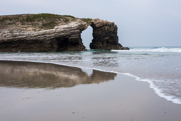 Beach of the cathedrals, Ribadeo, Lugo, Galicia, Spain