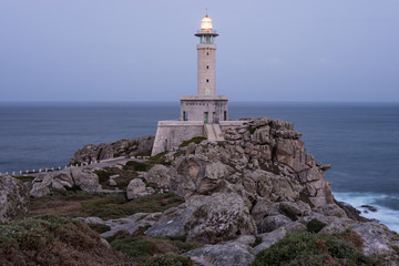 Fototapeta na wymiar Punta Nariga Lighthouse in Costa da Morte, Galicia, Spain.