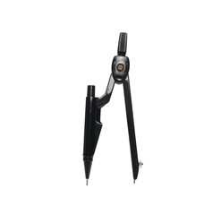 Black divider, compass isolated on white, clipping path