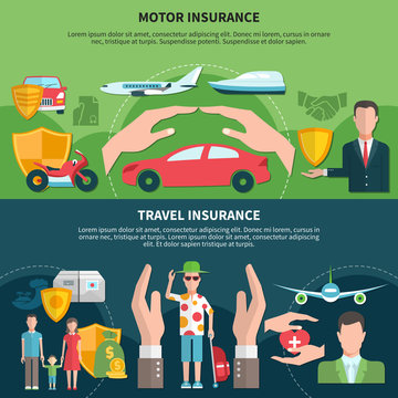 Travel And Transport Insurance Banners