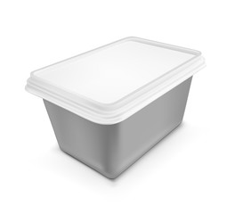 Black packaging with lid for food