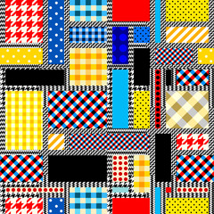 Seamless background. Geometric abstract pattern in a patchwork style.