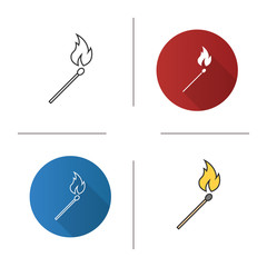 Burning matchstick icon