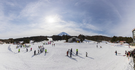 Fujiten Snow Resort is a small ski resort along the northern base of Mount Fuji in the Fuji Five Lakes region. 