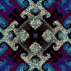 Seamless background pattern. Irregular decorative geometric mosaic art tile pattern from uneven broken pieces.