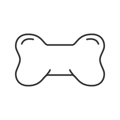 Dog's bone toy linear icon