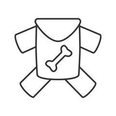 Pet's clothes linear icon