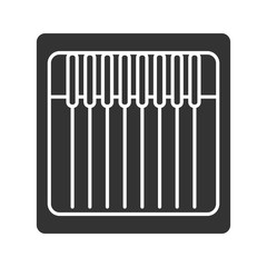 Sewing machine needles pack glyph icon