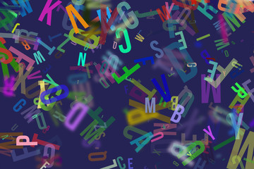 Alphabets or number letters background.