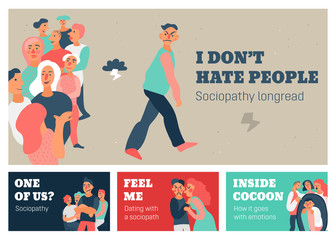 Sociopathy Horizontal Banners