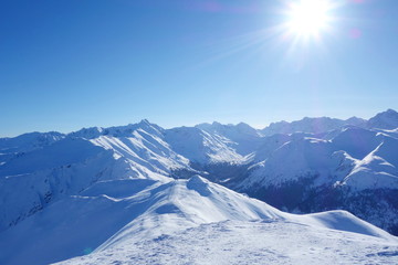 Obraz premium Top of Kopa Kondracka during winter with a view on Kasproway Wierch, Zakopane, Tatry mountains, Poland