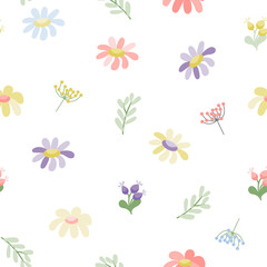 Colorful seamless floral background