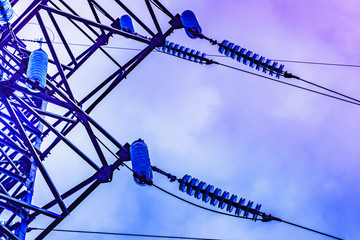 Parts of high voltage electricity pylons and transmission power