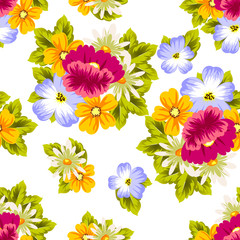 abstract seamless pattern of flowers. for card designs, greeting cards, birthday invitations, Valentine's day, party, holiday.