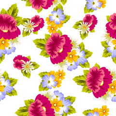 abstract seamless pattern of flowers. for card designs, greeting cards, birthday invitations, Valentine's day, party, holiday.